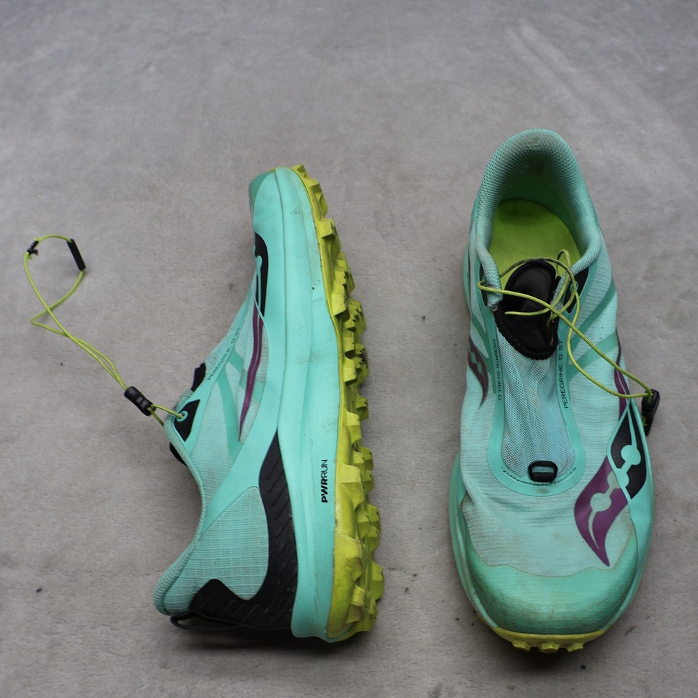 Saucony Womens 12 Running‎ Shoes Green Peregrine 12 ST Mesh Cushioned Athletic